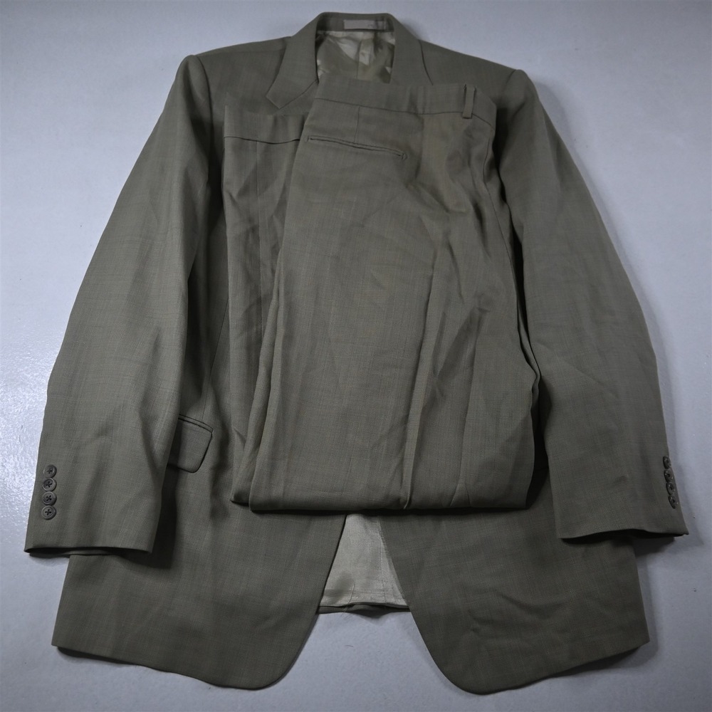 Tallia‎ Uomo 46R 40x32 Beige 100% Wool Mens Jacket Pants Suit